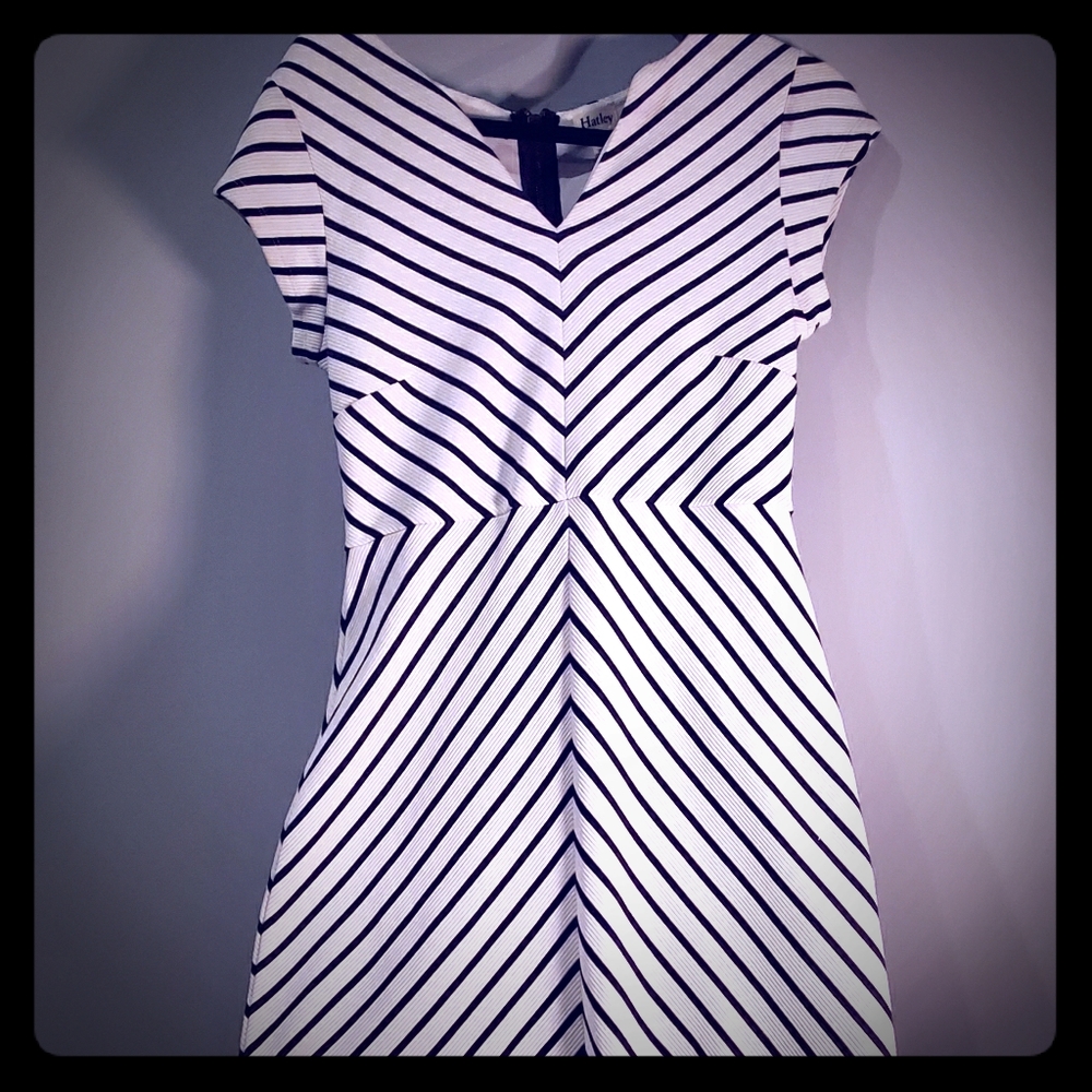 Hatley dress with black and white stripes
